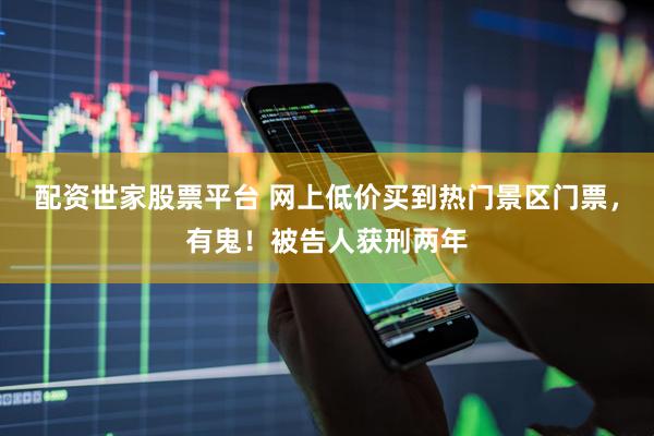 配资世家股票平台 网上低价买到热门景区门票，有鬼！被告人获刑两年